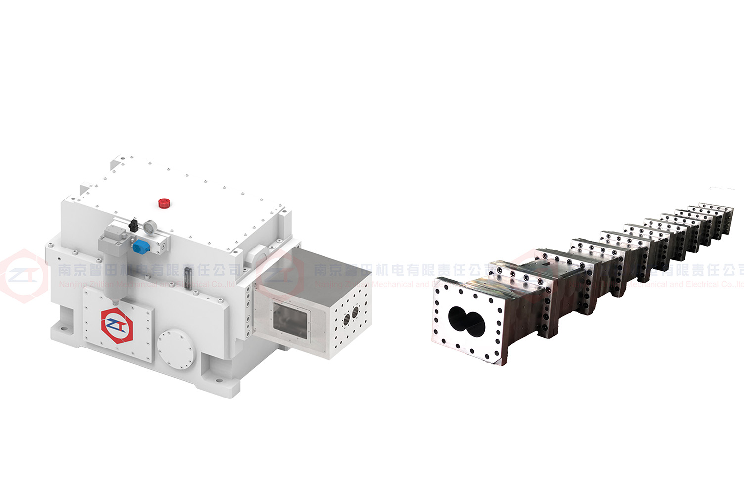 Lithium battery positive and negative electrode slurry twin-screw extruder continuous automatic production line gearbox